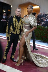 Jeremy Scott and Megan Thee Stallion in Moschino