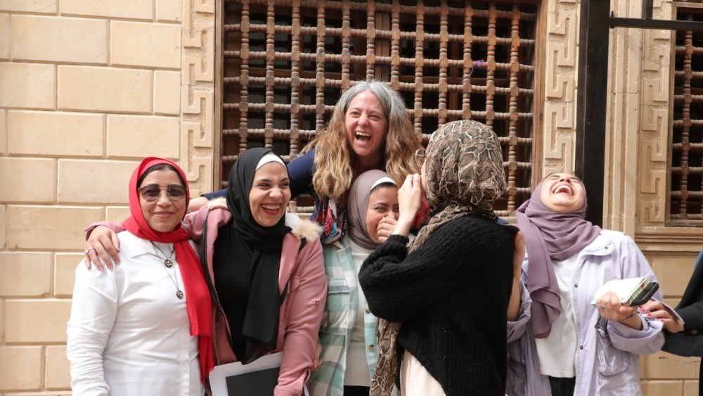 Alpine Group's team members at the Alex Apparels facility in Egypt celebrating International Women's Day.
