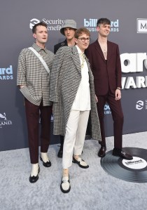 Drew MacFarlane, Dave Bayley, Joe Seaward, and Edmund Irwin of Glass Animals at the 2022 Billboard Music Awards held at the MGM Grand Garden Arena on May 15th, 2022 in Las Vegas, Nevada.