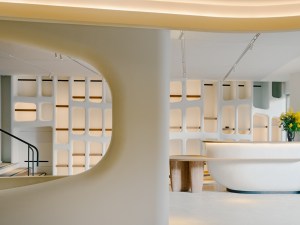 Inside the Hotel Belle Plage.