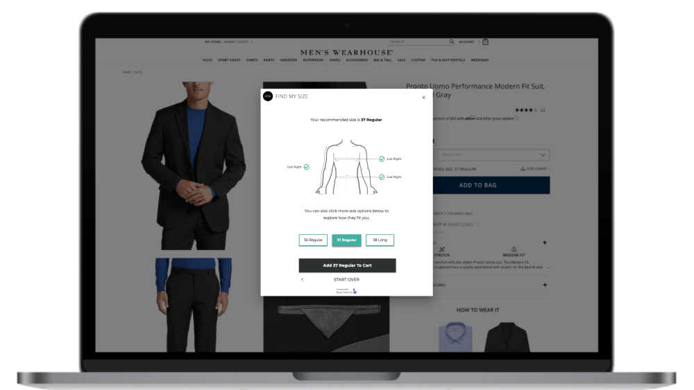 Tailored Brands is one of Bold Metrics' key clients for its fitting technology solution.