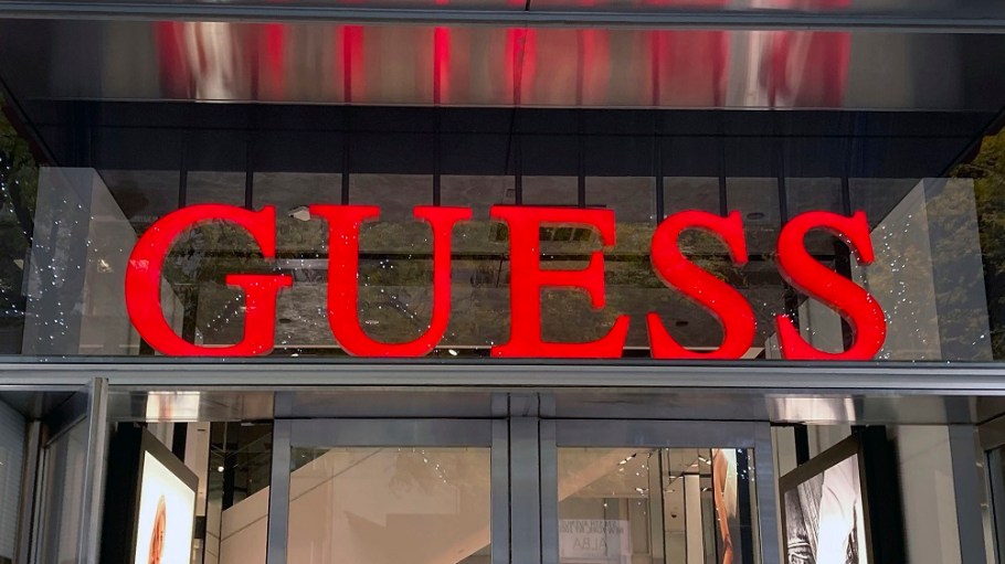 Guess Inc. saw earnings fall 33.6 percent in the first quarter, as sales rose 14 percent to $593.5 million.