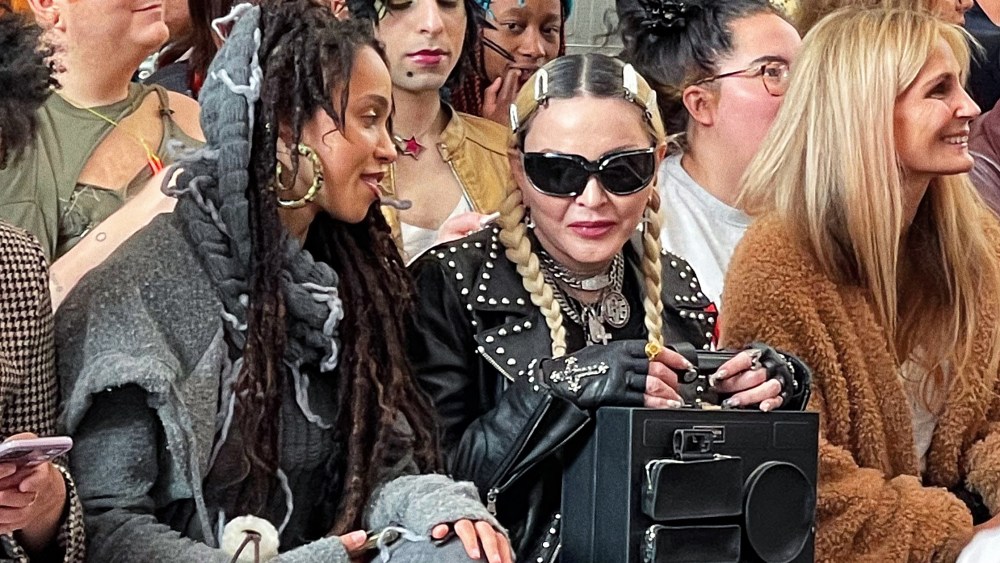 FKA Twigs and Madonna attend the Central Saint Martins BA fashion show
