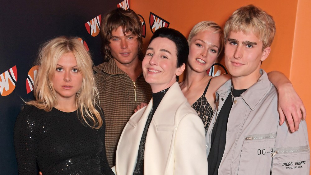 Lady Lola Bute, Jordan Barrett, Erin O'Connor, Jean Campbell and Dan Hall attend the Michael Kors X Ellesse cocktail party.