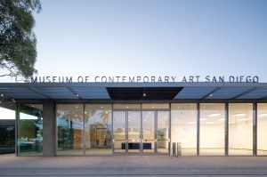 The entrance at MCASD’s new La Jolla flagship by Selldorf Architects.