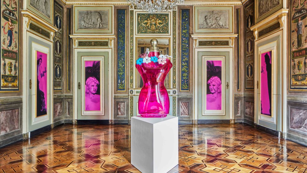 Installation view of the "Leonor Fini. Italian Fury" exhibit by Francesco Vezzoli at the Tommaso Calabro Gallery.