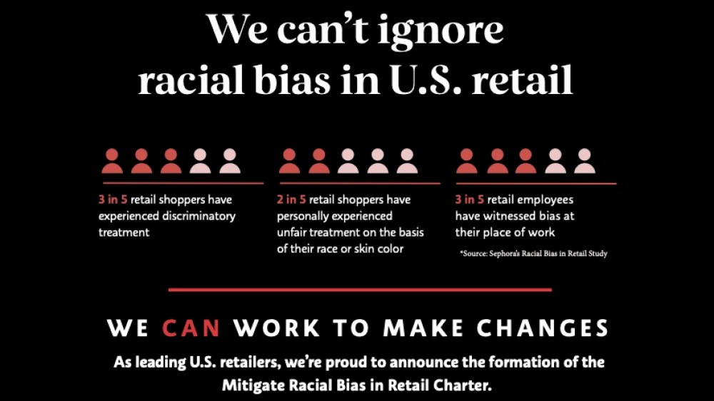 print advertisement to fight racial bias in retail