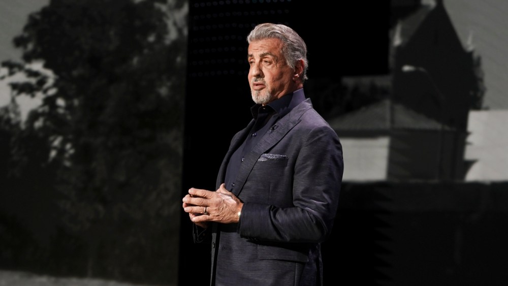 Sylvester Stallone at the Paramount 2022-2023 Upfront event on May 18, 2022 at Carnegie Hall in New York City.