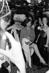 Regine Zylberberg dances during Bastille Day Celebration at her namesake Regine's nightclub,1976.