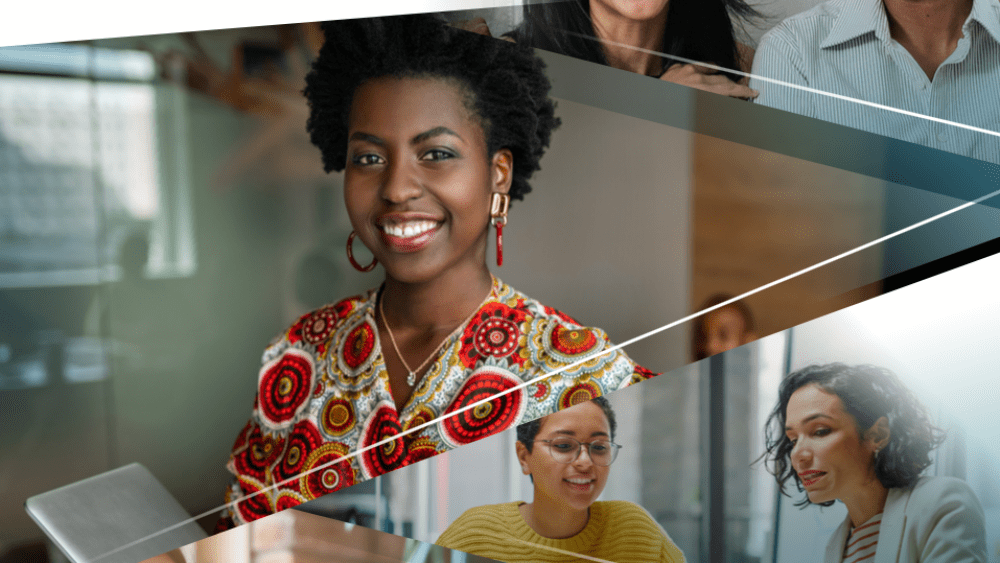 Cover of new study, “Untapped Women of Color: The Talent Force Multiplier" shows seven different women of various races and ethnicities in workplace settings