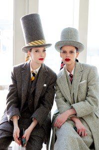Backstage at Thom Browne RTW Fall 2022
