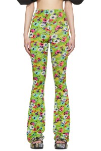 MSGM Green Viscose Leggings Ssense