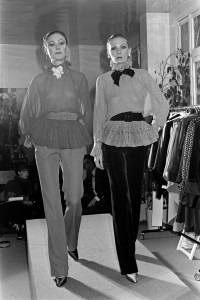 Valentino RTW Fall 1977 collection informal fashion show in Paris on  March 27, 1977.
