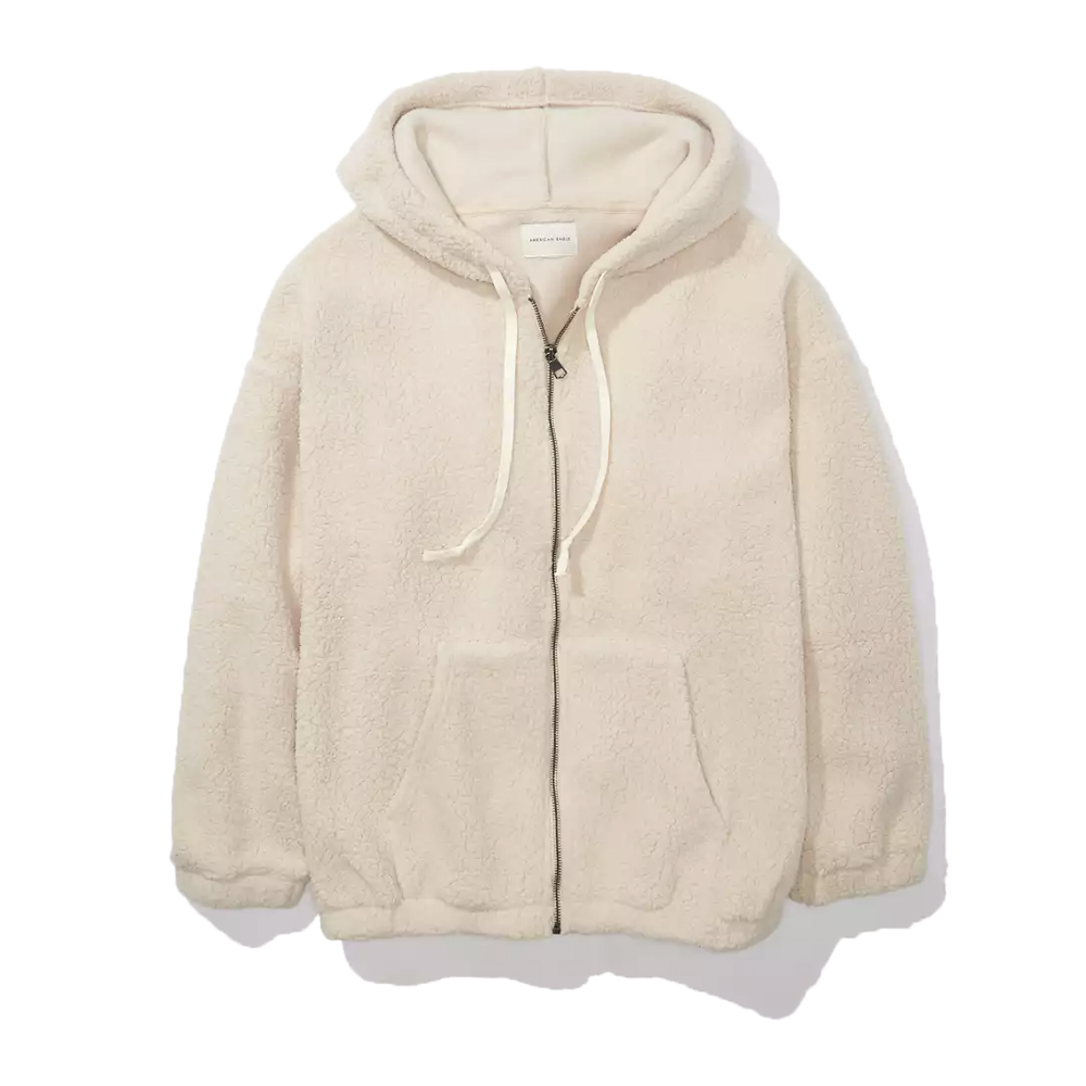 American Eagle Sherpa Zip-Up Hoodie