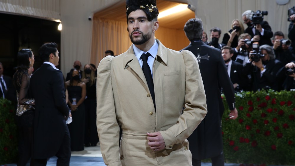Bad Bunny at The 2022 Met Gala celebrating In America: An Anthology of Fashion held at the The Metropolitan Museum of Art on May 2, 2022 in New York City.