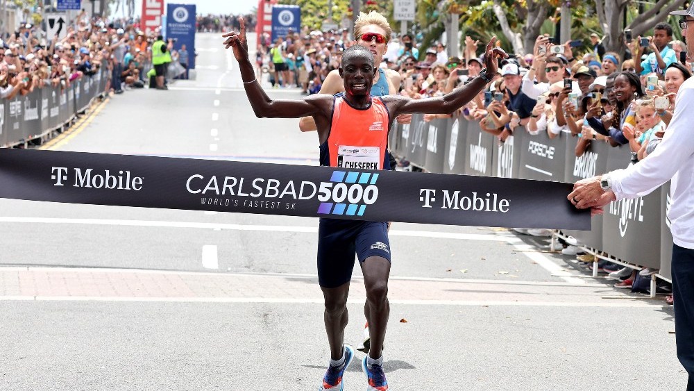 Edward Cheserek won the World's Fastest 5K in Carlsbad, Calif. on Sunday.