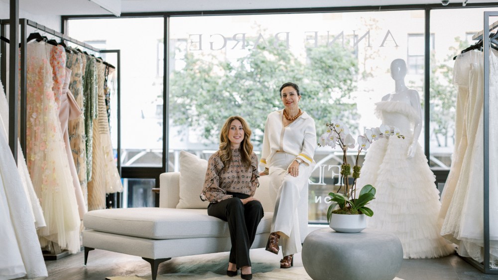 Shawne Jacobs and Flora Petakas in the Anne Barge New York/Flora on Madison store.