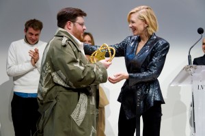 Steven Stokey-Daley and Cate Blanchett