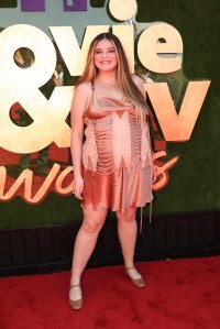 Megan Stalter at the MTV Movie & TV Awards held at Barker Hangar on June 5, 2022 in Santa Monica, California.