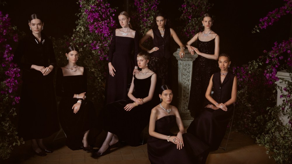 Models at the Dior high jewelry event in Sicily.