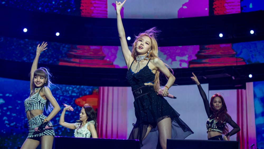 Lisa, from left, Jennie Kim, Rose, and Jisoo of BLACKPINK perform at the Coachella Music & Arts Festival at the Empire Polo Club on Friday, April 12, 2019, in Indio, Calif. (Photo by Amy Harris/Invision/AP)