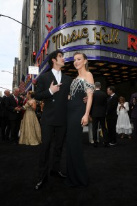 Darren Criss and Julianne Hough at the 75th Annual Tony Awards held at Radio City Music Hall on June 12th, 2022 in New York City.
