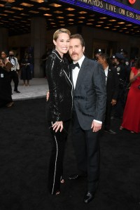 Leslie Bibb and Sam Rockwell at the 75th Annual Tony Awards held at Radio City Music Hall on June 12th, 2022 in New York City.