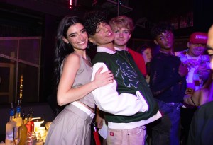 Dixie D'Amelio and Larray at a celebration for Dixie D'Amelio's album "a letter to me" with a party at Nightingale on June 21, 2022 in Los Angeles, California.