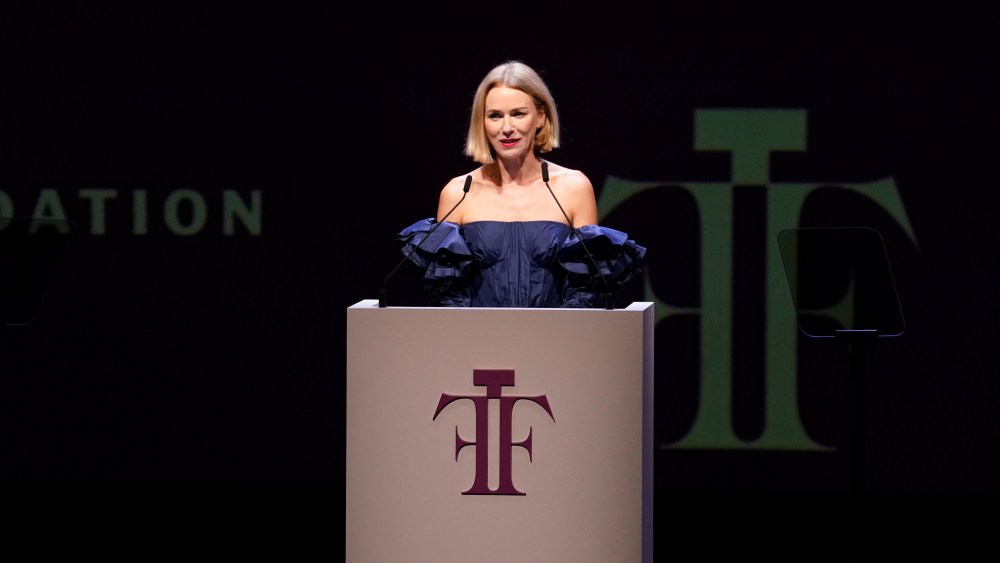 NEW YORK, NEW YORK - JUNE 09: Naomi Watts speaks onstage during the 2022 Fragrance Foundation Awards at David H. Koch Theater at Lincoln Center on June 09, 2022 in New York City. (Photo by Bennett Raglin/Getty Images for The Fragrance Foundation)