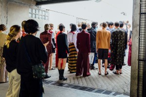 Backstage at Dries Van Noten Men’s Spring 2023