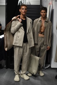 Backstage at Emporio Armani MenÕs Spring 2023