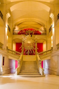 A entrance of the Schiaparelli exhibition at the Musée des Arts Décoratifs.
