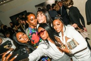 Bella Hadid taking selfies with fans