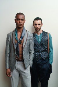 Backstage at Giorgio Armani Men’s Spring 2023