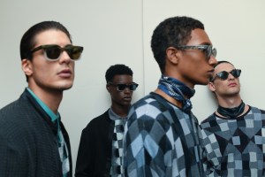 Backstage at Giorgio Armani Men’s Spring 2023