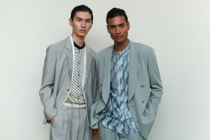 Backstage at Giorgio Armani Men’s Spring 2023