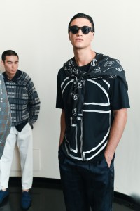 Backstage at Giorgio Armani Men’s Spring 2023