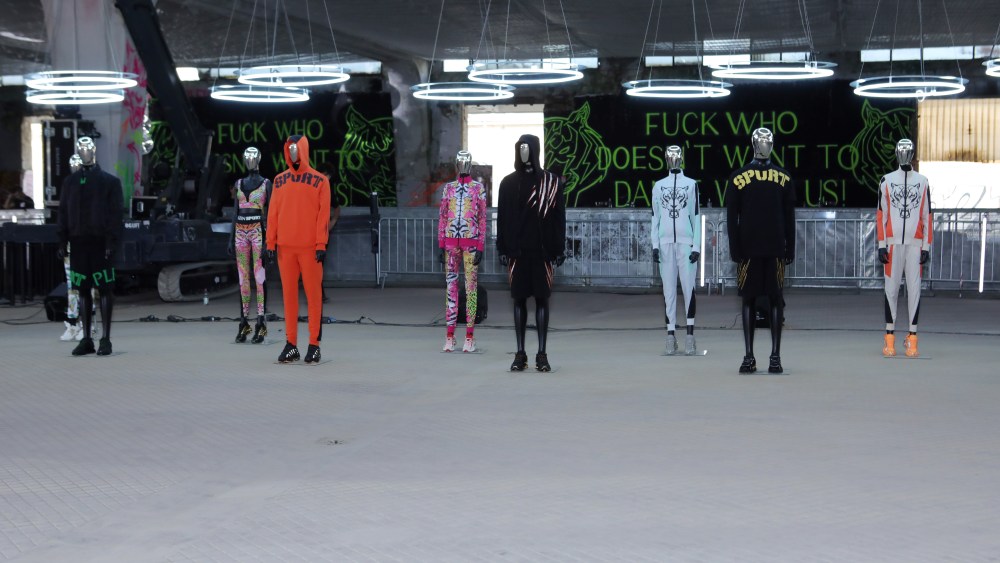 MILAN, ITALY - JUNE 18: A general view at the presentation of the SS23 Plein Sport collection during the Milan Fashion Week S/S 2023 on June 18, 2022 in Milan, Italy. (Photo by Rosdiana Ciaravolo/Getty Images for Philipp Plein)