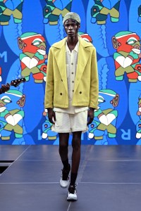 LONDON, ENGLAND - JUNE 11: A model walks the runway at the Labrum London show during London Fashion Week June 2022 on June 11, 2022 in London, England. (Photo by Kate Green/BFC/Getty Images for BFC)