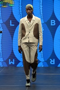 LONDON, ENGLAND - JUNE 11: A model walks the runway at the Labrum London show during London Fashion Week June 2022 on June 11, 2022 in London, England. (Photo by Kate Green/BFC/Getty Images for BFC)