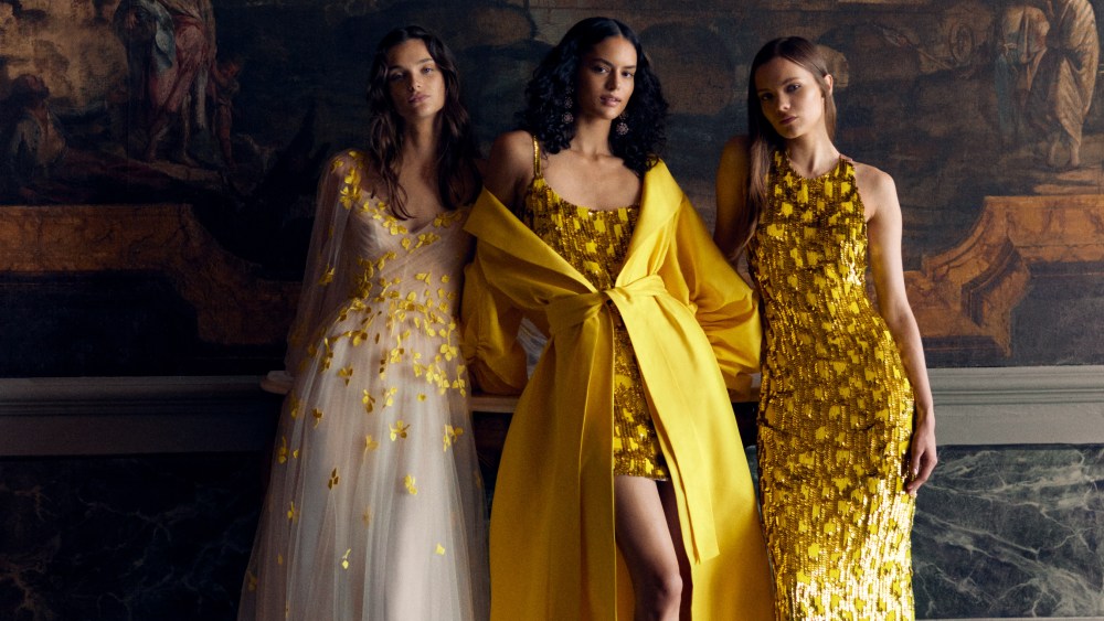Looks from Monique Lhuillier, spring 2023.
