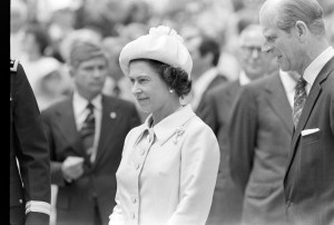 Queen Elizabeth II and Prince Phillip visit  Arlington National Cemetery on July 7, 1976.