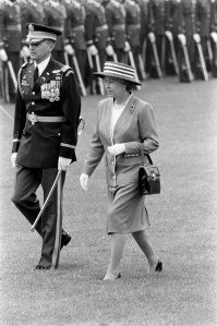 Queen Elizabeth II of England at the White House in Washington, D.C., on May 14, 1991.