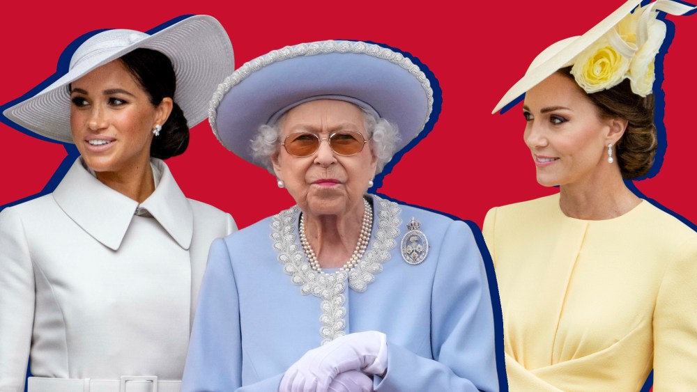 Meghan Markle, Queen Elizabeth II and Kate Middleton