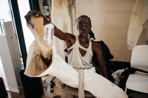 Backstage at Rick Owens Men's Spring 2022