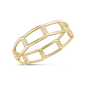 From the Cialoma collection, 18K Yellow Gold Diamond Bangle: $9,900