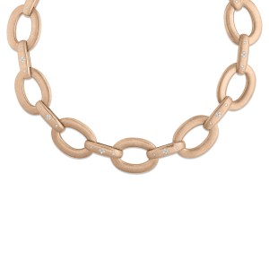 From the Duchessa collection, 18K Rose Gold Necklace with Diamonds: $18,500