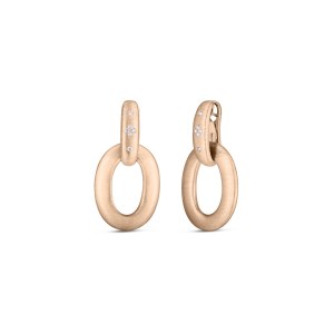From the Duchessa collection, 18K Rose Gold Hoop Earrings with Diamonds: $4,100