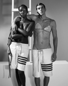 Looks from Thom Browne swimwear.