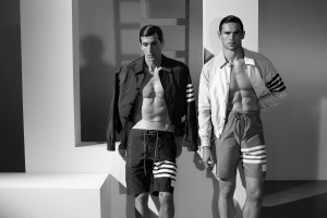 Looks from Thom Browne swimwear.